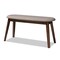 Baxton Studio Easton Light Grey Upholstered Walnut Finished Wood Bench 144-7939 - alternate 1
